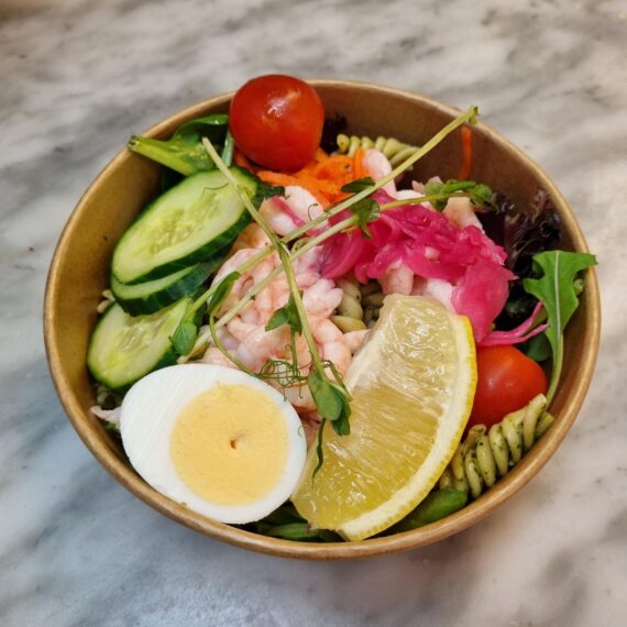 28FBB7C6-EFA7-4642-9A08-2ED785329BD3 Räksallad med pasta